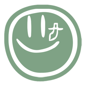 logo ogum cafe sorriso com tatuagem de faca do orixa ogum no fundo verde